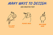 23 Funny parrots vector illustration, an Animal Illustration by Yanakicc (Thumbnail 3 of 9)