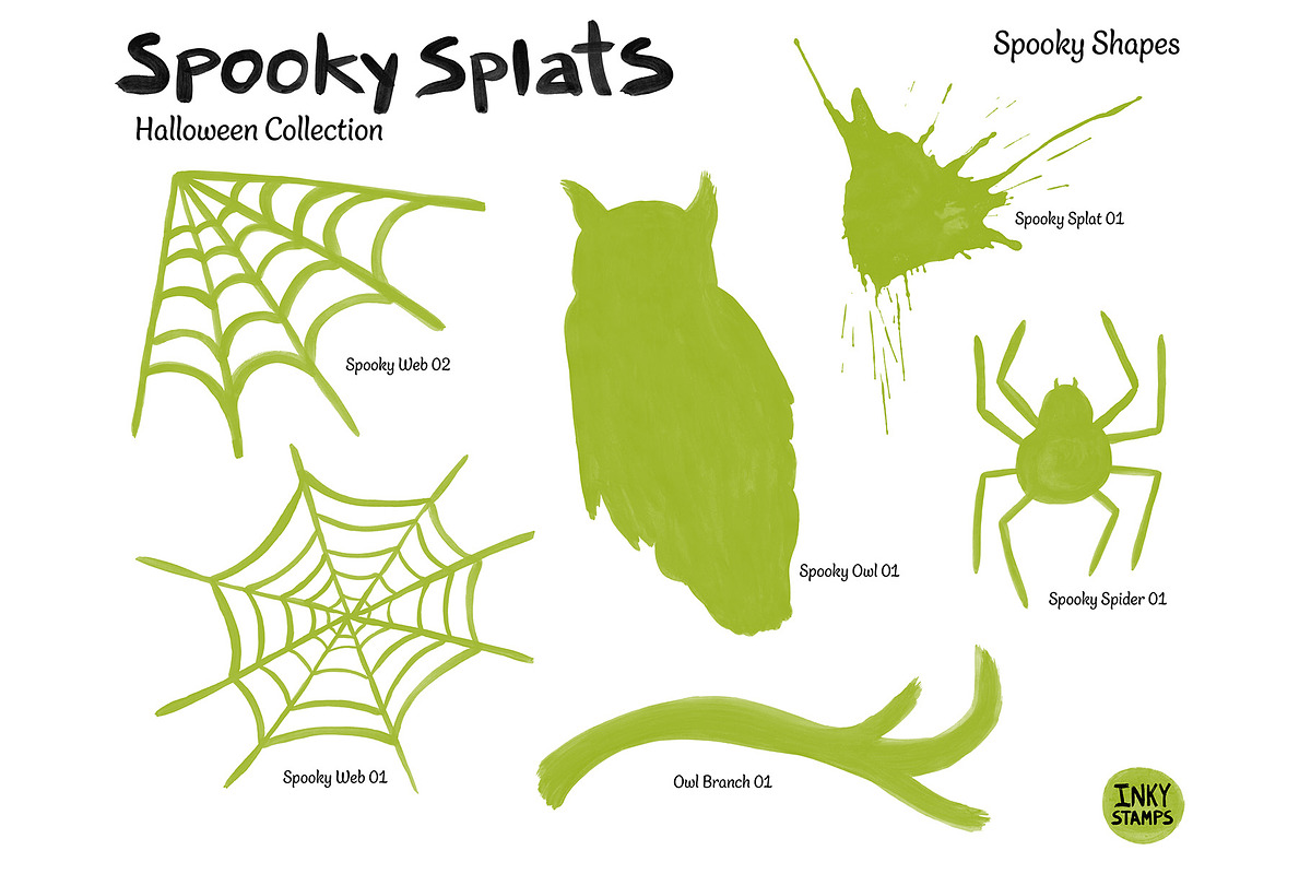 Halloween Stamp Brushes - Photoshop, a Brush Add-On by INKY STAMP BRUSHES (Photo 4 of 10)