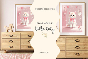 Baby Girl Nursery Frame Mockup