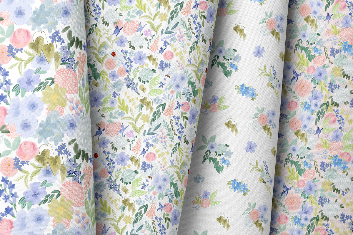 Hand-Painted Spring Floral Meadow, a Decorative Illustration by Lana Elanor (Photo 5 of 16)