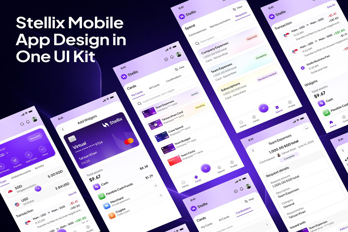 Fintech Mobile App UI Kit, an UI Kit Template by Lumina_ui_ux202 (Photo 7 of 7)