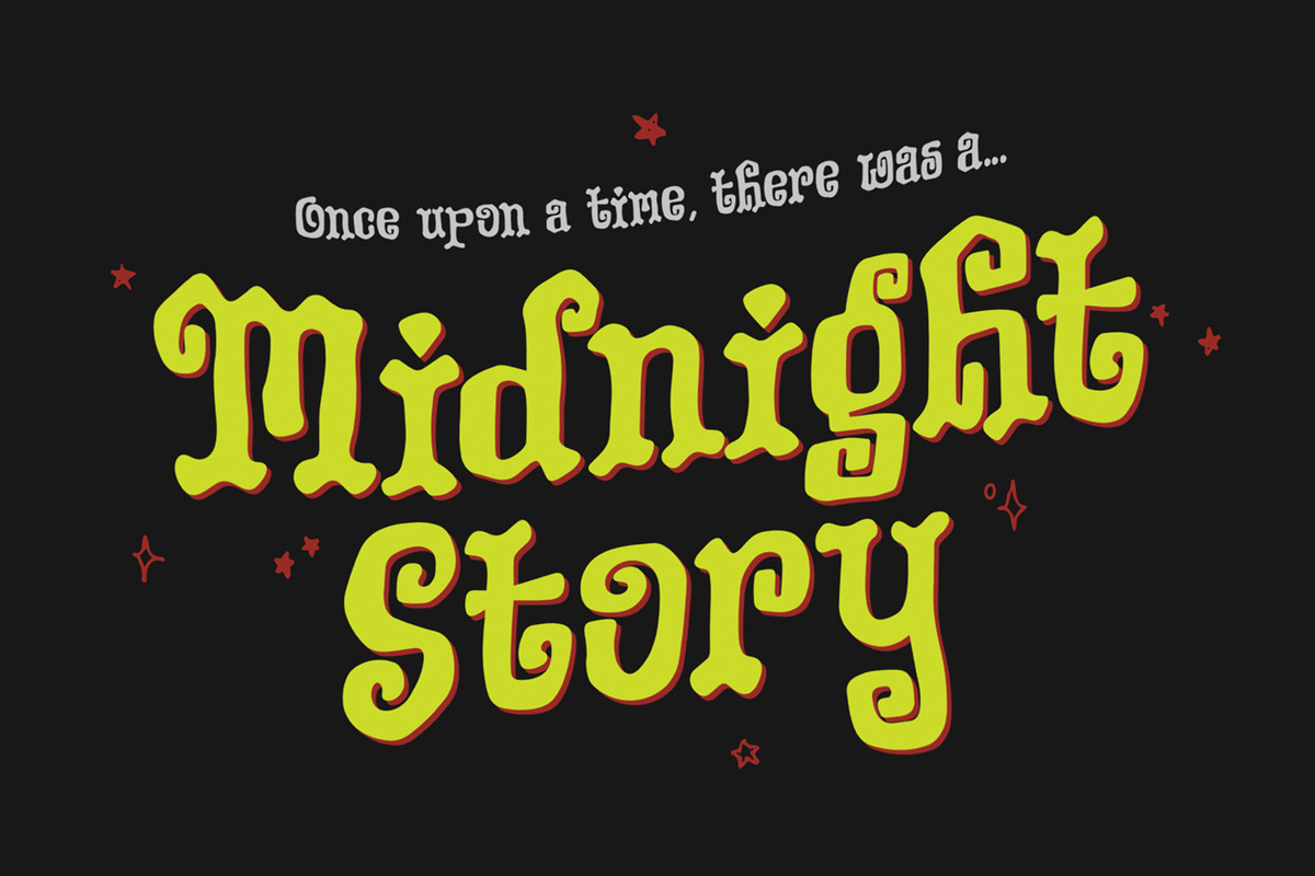 Midnight Story, a Blackletter Font by Orenari (Photo 1 of 5)