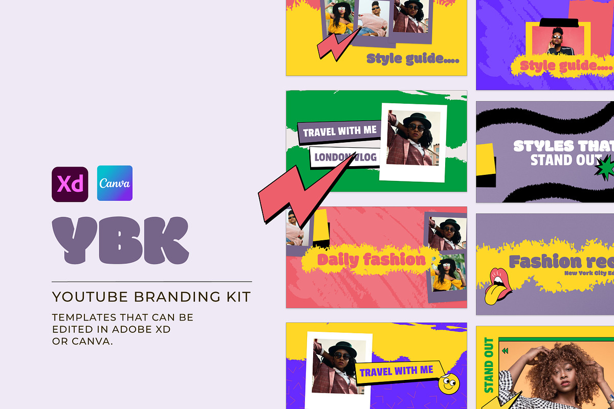 the YouTube brand kit, a Social Media Template by hello next brand (Photo 1 of 6)
