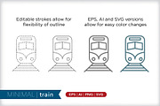 Minimal train icons, an Outline Icon by Picture Window (Thumbnail 5 of 5)