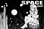 SPACE GIRLS Coloring Collection, a Person Illustration by ImHope (Thumbnail 4 of 10)