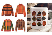 17 Fall Sweater Clipart Files, a Seasonal Illustration by Whimsy Brush Studio (Thumbnail 2 of 6)