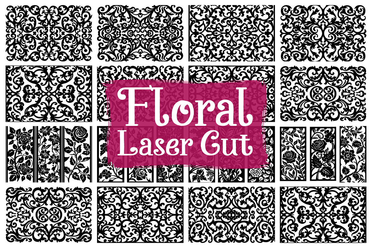 Elegant Rose Floral Laser Cut, an Illustration by Designs_River