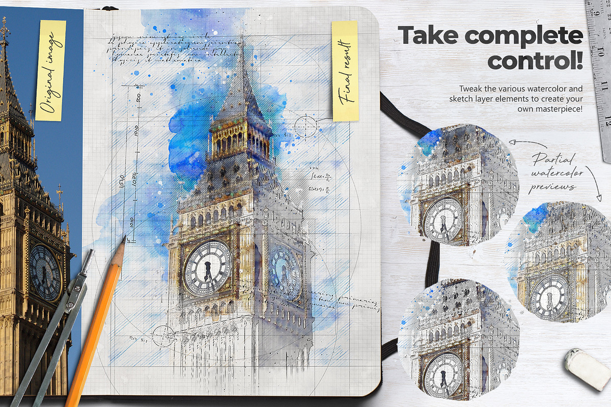Architecture Sketch PS Action, an Action Add-On by IndWorks Design (Photo 5 of 10)