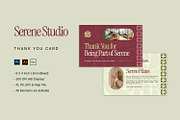 Serene - Thank You Card, a Card Template by StreaksideStd (Thumbnail 1 of 3)