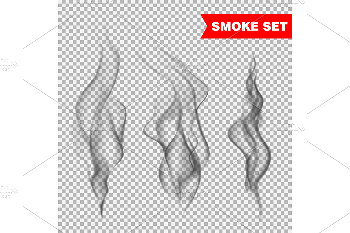 Realistic smoke collection isolated, a Decorative Illustration by Yayasya (Photo 1 of 3)