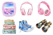 Girly Pink Summer Vacation Clipart, an Illustration by CitraGraphics (Thumbnail 3 of 5)