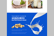 Milk Product Landing Page, an UI Kit Template by CreativeShaper (Thumbnail 5 of 6)