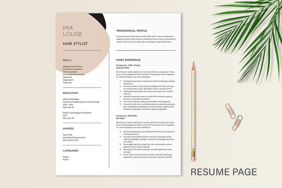 Hair Stylist Resume & Portfolio, a Resume Template by Stanin Studio (Photo 5 of 10)