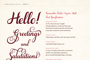 Samantha Bold Italic Pro