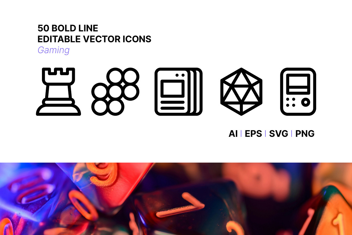 50 Gaming Icons, an Outline Icon by Side Project (Photo 1 of 7)