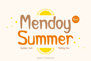 Mendoy Summer Font, a Handwritten Font by QR Design Studio