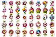 Cute Watercolor Flower Clipart Bundl, a Seasonal Illustration by ElenazlataArt (Thumbnail 2 of 4)