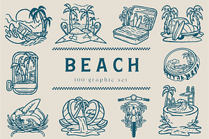 Vintage Tropical Paradise Collection, an Object Illustration by Rightwheels