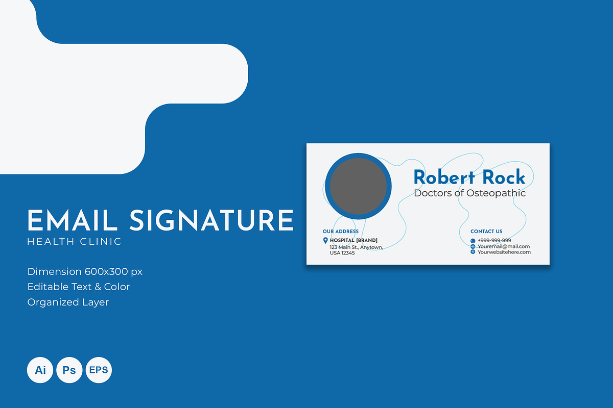 Health Clinic - Email Signature, an Email Template by VUNIRA (Photo 1 of 3)