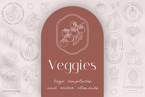 Veggies Logo Elements And Templates