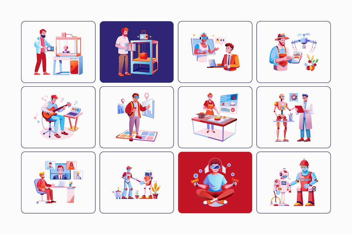Technology Illustration Set, a Technology Illustration by Vectors Market (Photo 5 of 8)