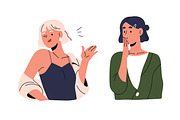 Face expressions of young women set, a Person Illustration by Good Studio (Thumbnail 5 of 6)