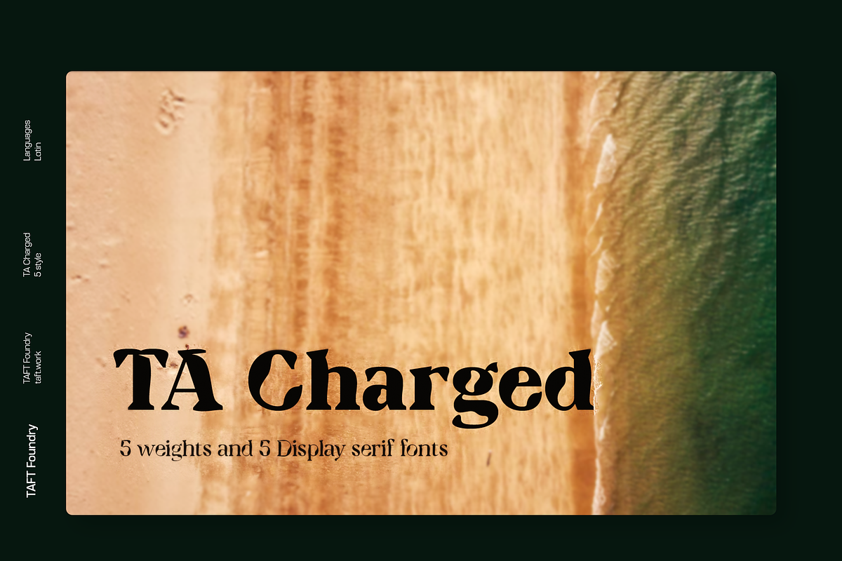 TA Charged Bold, a Font by TAFT Foundry (Photo 6 of 6)
