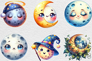 Mystical Moon Sublimation Clipart, an Illustration by Black Bird Studio (Thumbnail 5 of 6)