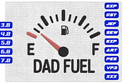 Dad Fuel Funny Gauge Embroidery, a Decorative Illustration by Purpose Ekbal (Thumbnail 1 of 3)