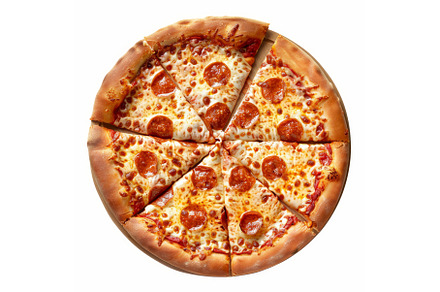 Delicious pepperoni pizza sliced and, a Food & Drink Photo by Ylivdesign