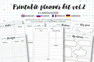 Planner Kit Vol.2 - 4 Languages!