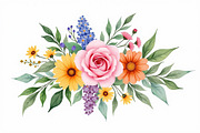 Vibrant Floral Watercolor Bouquet, an Illustration by hafijul (Thumbnail 6 of 13)