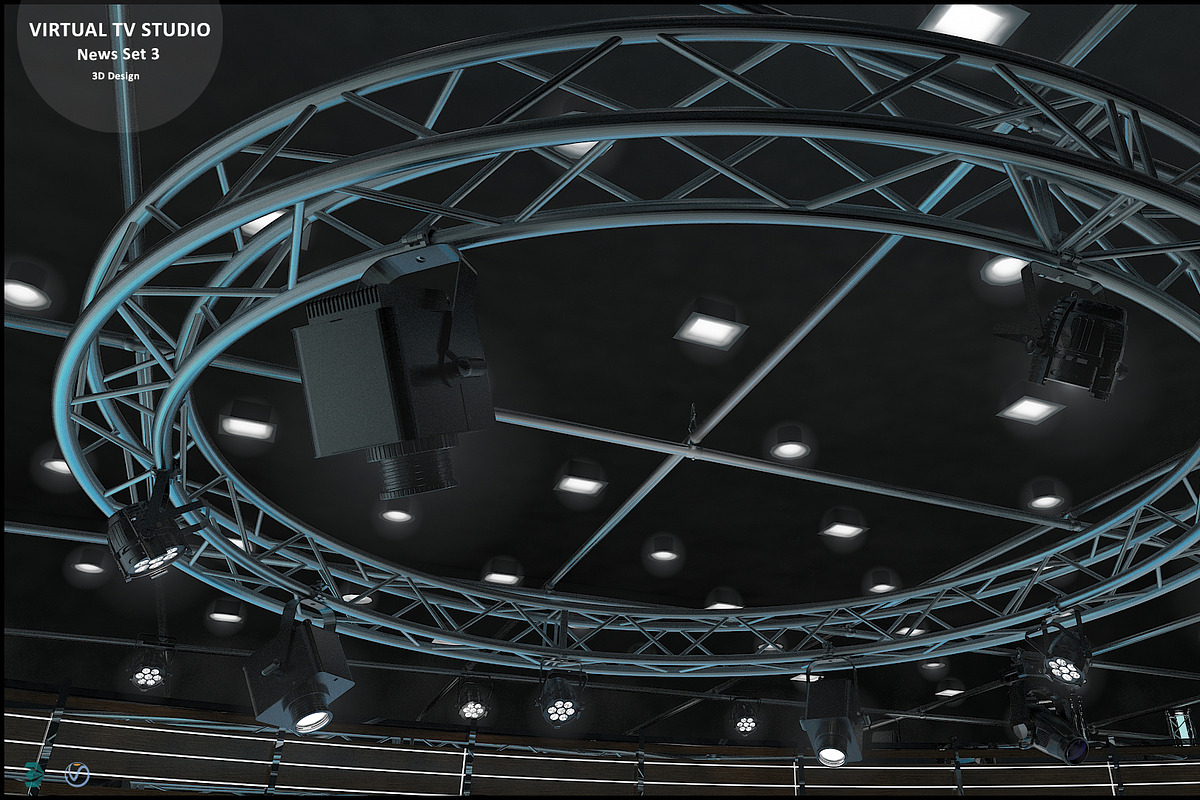 TV Studio Collection Vol 6 - 2 PCS, an Architecture 3D Model by akerStudio (Photo 97 of 98)