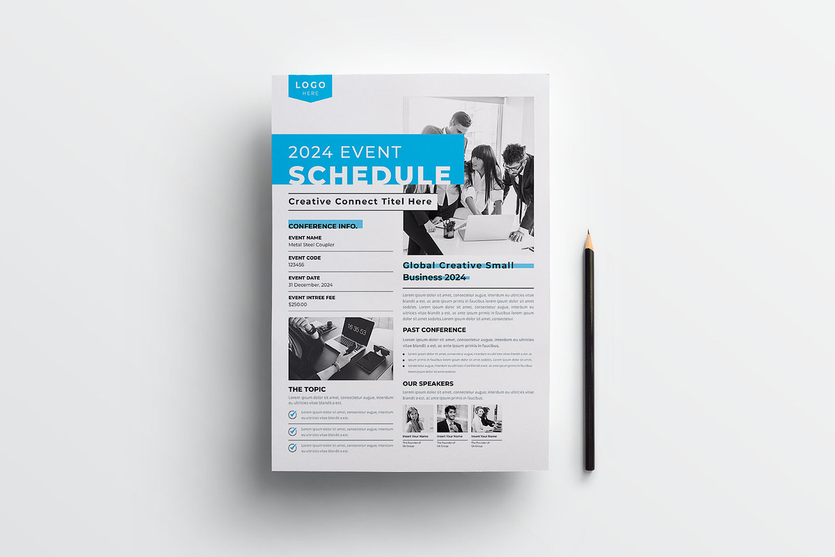 Event Schedule | MS Word & Indesign, a Flyer Template by obayes (Photo 2 of 4)