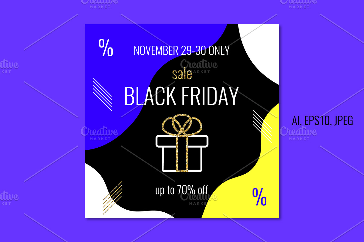 Black Friday Sale Flyer Vector, a Flyer Template by kh_cat