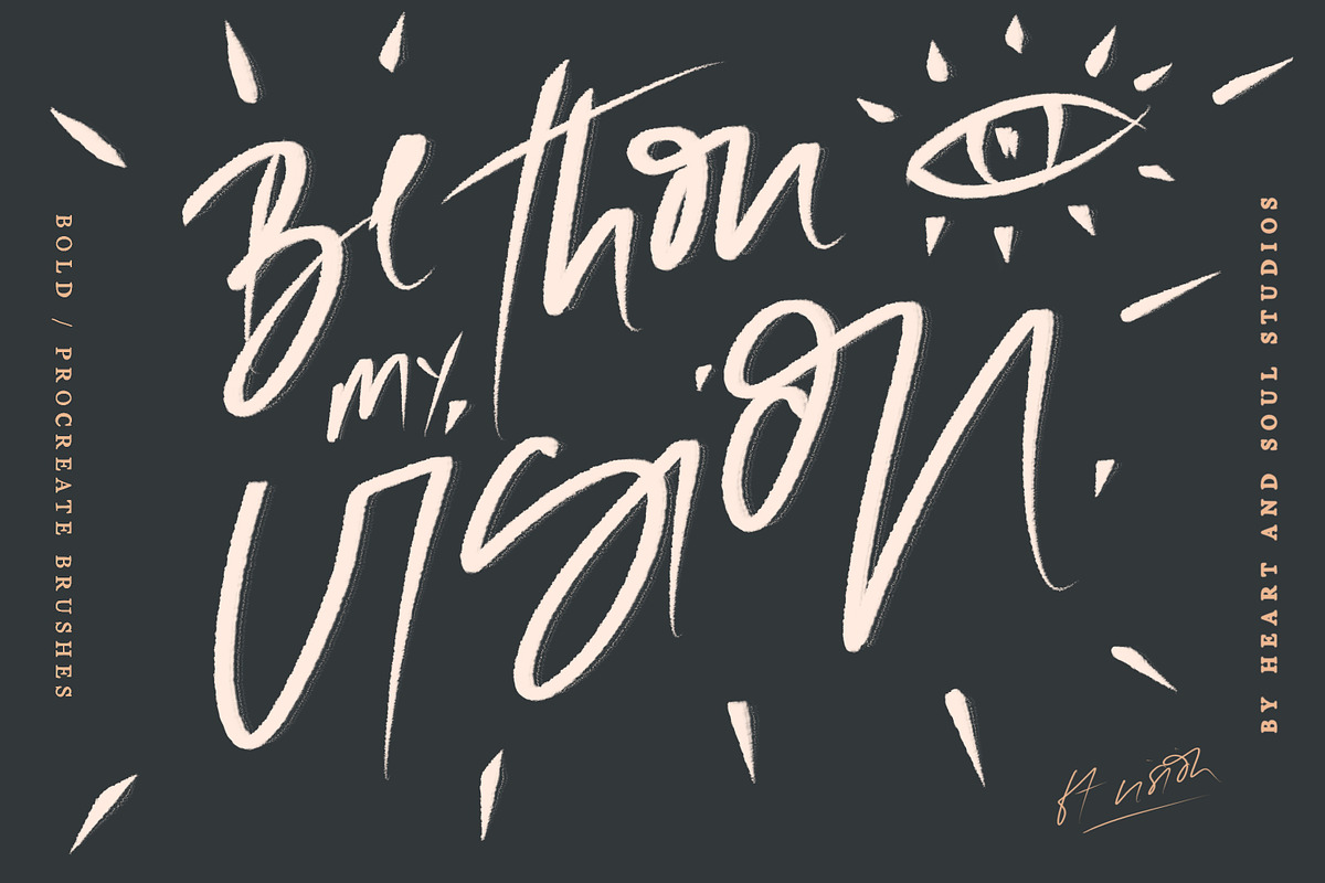 Bold | Procreate Brushes, a Brush Add-On by Heart + Soul Studios (Photo 4 of 11)