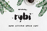 Rubi Ink Brush Font, a Font by GraphicSupplyCo. (Thumbnail 1 of 5)