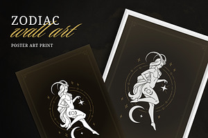 Capricorn Zodiac Wall Art, a Person Illustration by Vasya Kobelev