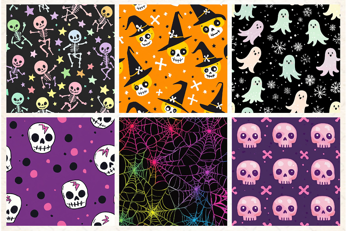 Happy Cute Halloween Seamless Patter, a Pattern Graphic by Libby Wishes (Photo 4 of 4)