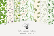 70 kitchen herb seamless pattern, a Pattern Graphic by Poppy Lane Studio (Thumbnail 1 of 10)