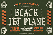 Black Jet Plane Typeface, a Blackletter Font by alit design (Thumbnail 1 of 17)
