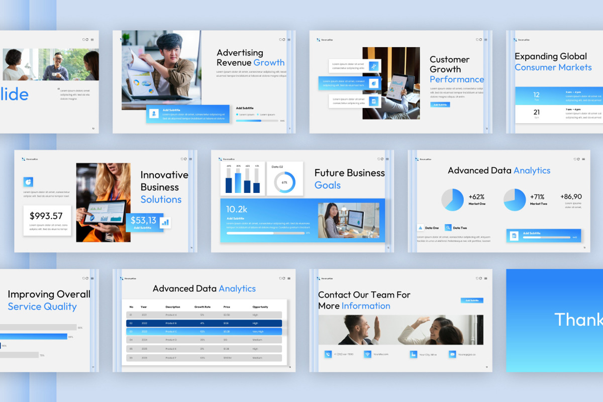 Market and Revenue Google Slides, a Presentation Template by Loin Studio (Photo 4 of 4)