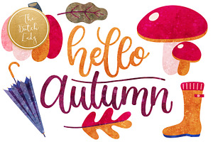 Autumn Fall Elements Clipart Set