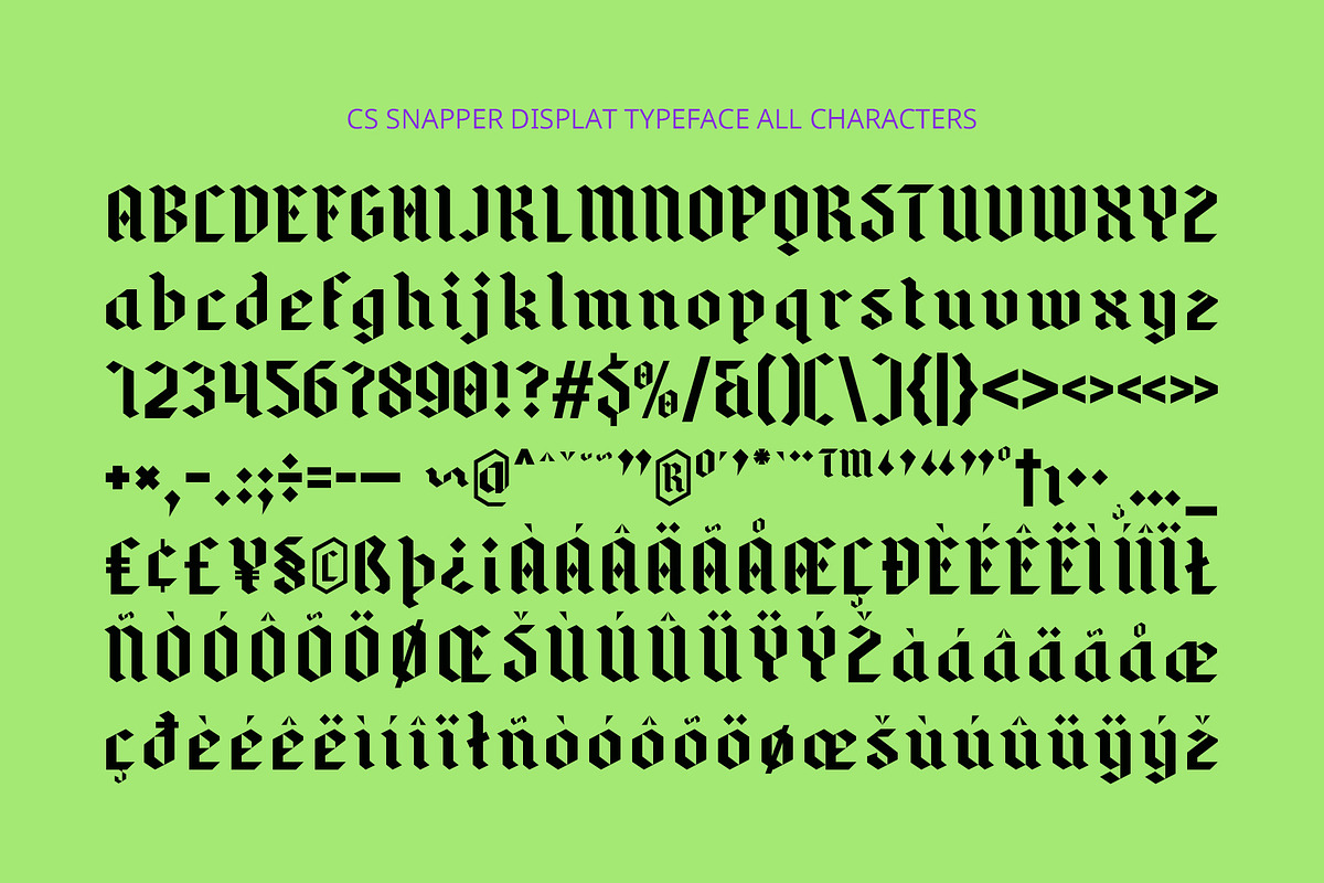 CS Snapper – Blackletter Font, a Blackletter Font by Craft Supply Co. (Photo 8 of 8)