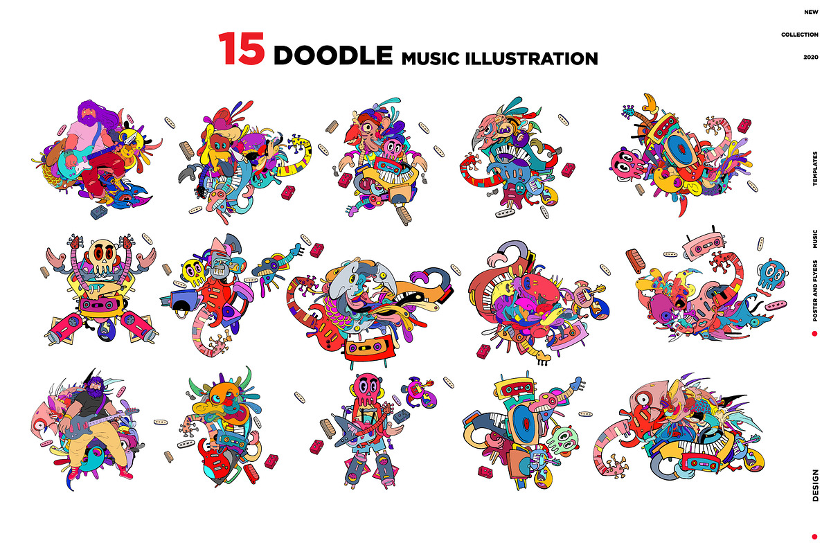 15 Doodle Music Illustration, an Illustration by singpentinkhappy (Photo 2 of 10)
