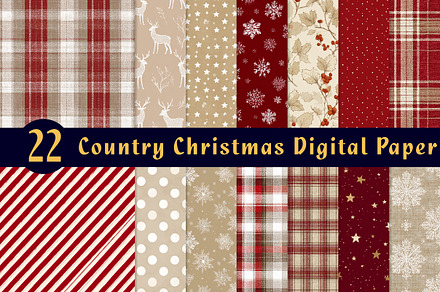 Christmas digital paper preview 2