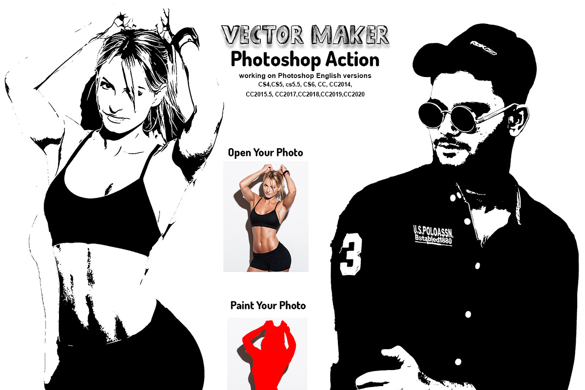Vector Maker Photoshop Action, an Action Add-On by Studio Retouch