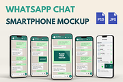 Whatsapp Chat - Smartphone Mockup, a Social Media Template by Design Scribble (Thumbnail 1 of 5)