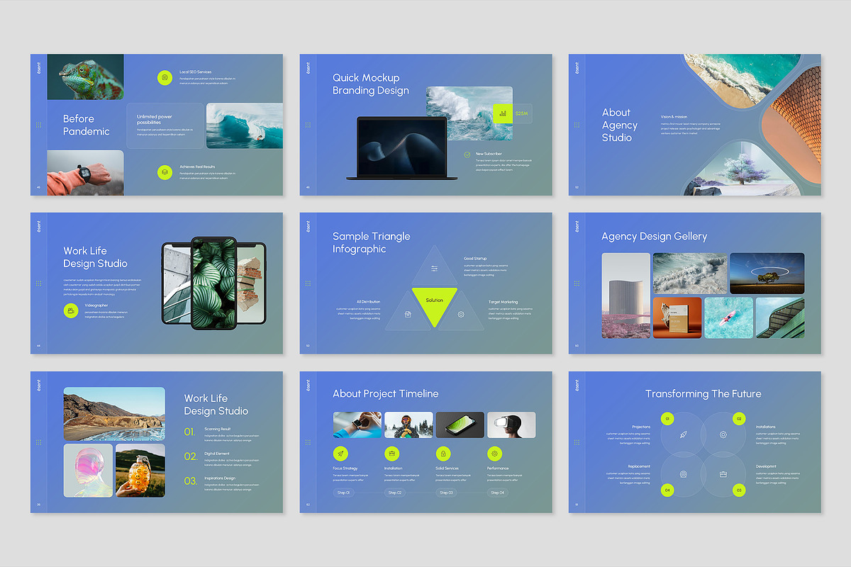 Esent Presentation Template Design preview 6