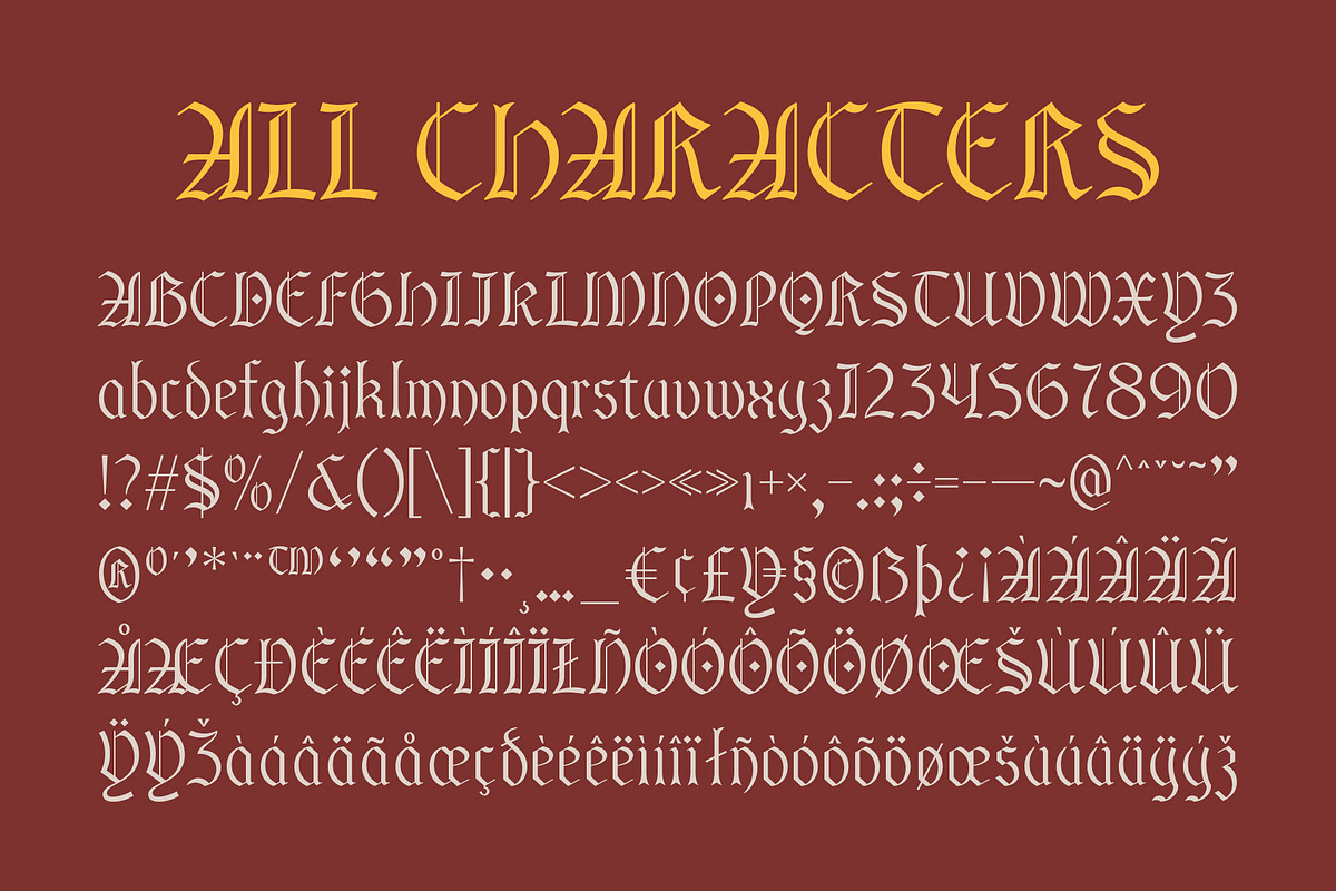 CS Aristide – Blackletter Font, a Blackletter Font by Craft Supply Co. (Photo 8 of 8)